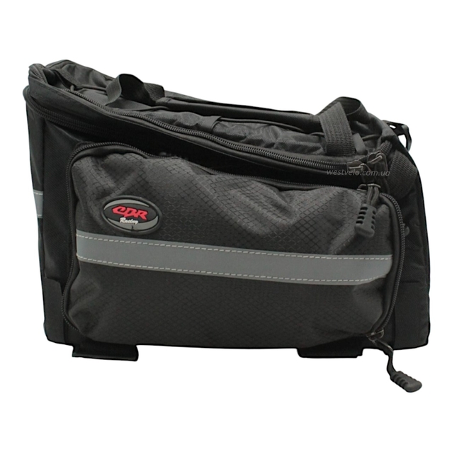 Сумка на багажник двох-стороння чорна фото westvelo.com