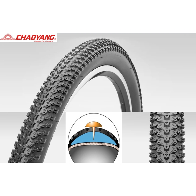 Покришка 27.5-2.10 CHAOYANG (5129) шип "зерно", АТП (антипрокол) фото westvelo.com