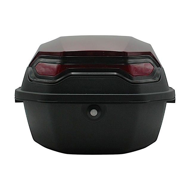 Кофр (багажник) для мотоцикла задній PRC (41×41×29) бордово-чорний фото westvelo.com