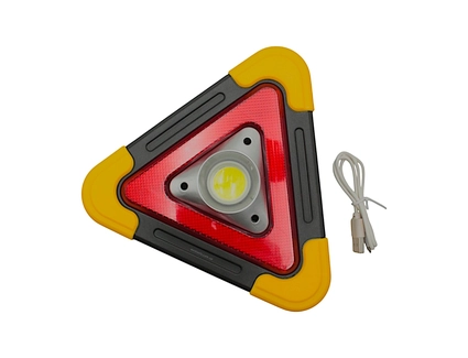 Ліхтар світлодіодний акумуляторний HB-6609, 4 режими, USB (500lm) сонячна батарея (знак аварійної зупинки)