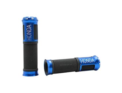 Мото гріпси GJCT (Honda) з відбійником, синій, Гума/Алюміній