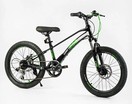 Велосипед 20 MG Corso «F35» MG-20355 магній 11", (к-т SHIMANO) чорно-салатовий фото westvelo.com
