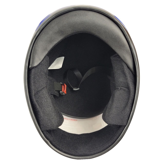 Мото шолом, закритий (L 59-60) BLD синьо-білий, глянець (825) фото westvelo.com