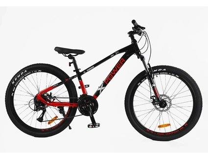 Велосипед 26 AL Corso «X-POWER» PW-69003 алюміній 13", (к-т SHIMANO) чорно-червоний