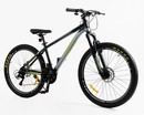 Велосипед 26 AL Corso «KORD» KD-80420 алюміній 15", (к-т SHIMANO) чорно-сіро-зелений фото westvelo.com