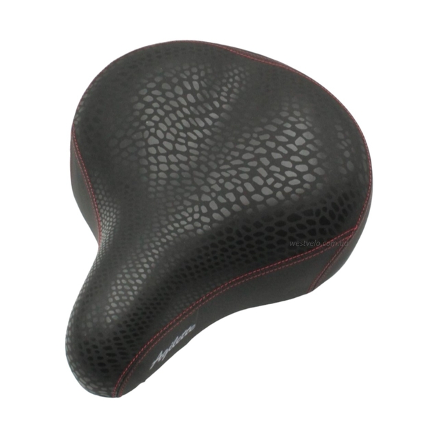 Сідло на пружинах AGILETTE E-82BF широке, чорне, змія фото westvelo.com