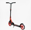 Самокат дитячий 2-х колісний, PU Skyper «SIRIUS» S 86735 чорно-червоний, Ø200mm, 1 амортизатор, ручне гальмо фото westvelo.com