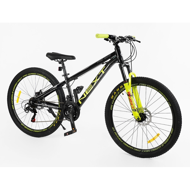 Велосипед 26 AL Corso «NEXT» NX-26400 алюміній 13", (к-т SHIMANO) чорно-жовтий фото westvelo.com