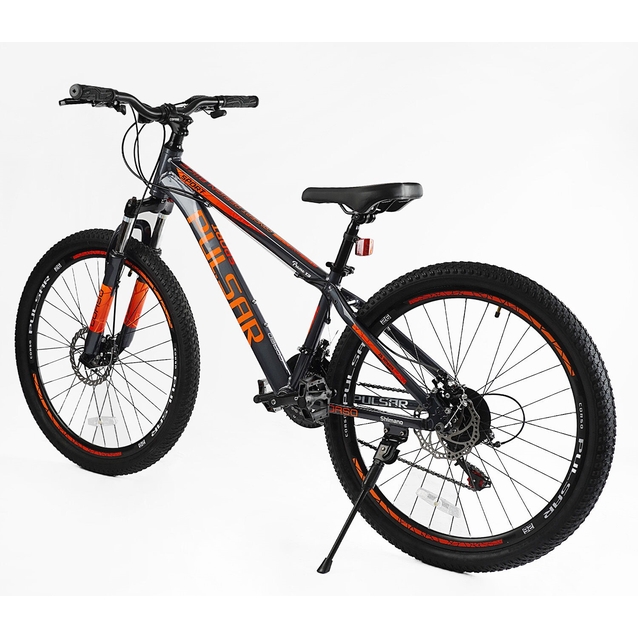 Велосипед 26 AL Corso «PULSAR» PL-26318 алюміній 13", (к-т SHIMANO) темно сіро-помаранчевий фото westvelo.com