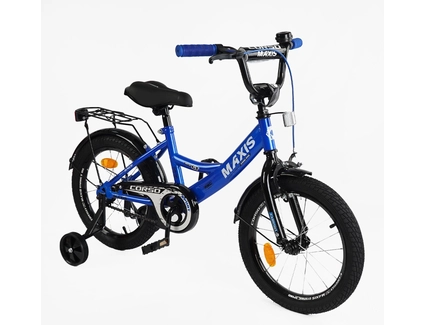 Дитячий велосипед 20 ST Corso «MAXIS» CL-20316 синій, ручне гальмо, дзвіночок, сидіння з ручкою, додаткові колеса
