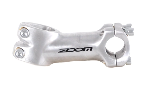 Винос руля на безрізьбову вилку AL. Ø28.6-Ø25.4мм, L-90мм, ZOOM (С369А) круглий срібний