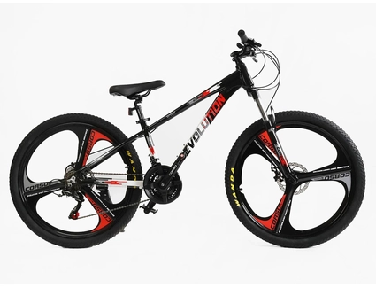Велосипед 26 AL Corso «EVOLUTION» EV-26560 алюміній 13", (к-т SHIMANO) чорно-біло-червоний