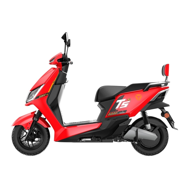 Електроскутер Yadea «T5L» 0037, двигун 1500W, акумулятор 72V 30Ah літій-залізо-фосфатний, червоний, колеса 10" фото westvelo.com