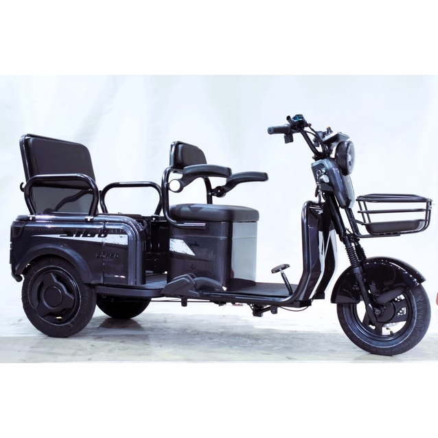 Трицикл Corso «SIG-8 Pro» SP-673052, двигун 1200W, акумулятор 72V/28Ah графеновий, графітовий + 1 ящик. акум, колеса 10" фото westvelo.com