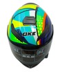 Мото шолом, закритий (M) QIKE Dot "218-1" кольоровий глянцевий фото westvelo.com
