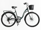Міський велосипед 28 ST Corso «LIBERTY» LR-28193 сталь 20", (к-т SHIMANO) темно-зелений + кошик фото westvelo.com