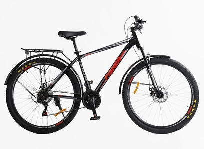 Велосипед 29 ST Corso «FISHER» FS-41473 сталь 19", (к-т SHIMANO) чорно-червоний