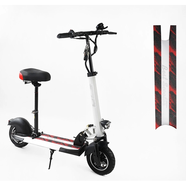 Електросамокат Best Scooter BS-10650 двигун 800W, акумулятор літієвий 48V13Ah з сидінням, білий фото westvelo.com