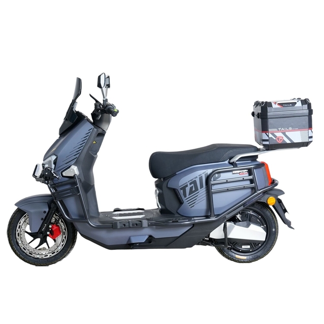 Електроскутер Tailg «F73L» LT-365, двигун 2999W, акумулятор 72V 45Ah літій-залізо-фосфатний, графітовий, колеса 12" + ЗАХИСНИЙ БАМПЕР фото westvelo.com