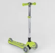 Самокат дитячий 3-х колісний, Best Scooter 46987 салатовий, колеса PU Ø120mm/80mm зі світлом, складне алюмінієве кермо фото westvelo.com