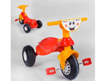 Дитячий велосипед 3-х колісний, колеса пластик з прорезиновою накладкою Pilsan «My Pet» 07-132 червоно-жовтий , клаксон
