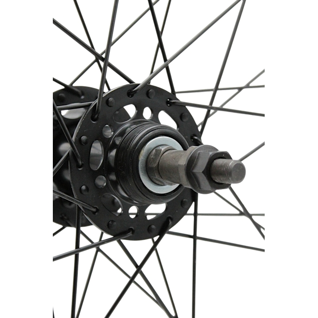 Колесо 26 зад, обід 2-ний чорний, втулка ST. SHUNFENG, диск 6 болтів, чорна спиця (Gravity) фото westvelo.com