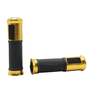 Мото гріпси GJCT з відбійником, золотий, Гума/Алюміній