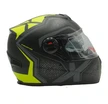 Мото шолом, закритий (S 55-56) F2 М61 чорно-жовтий, матовий з відкидними окулярами фото westvelo.com