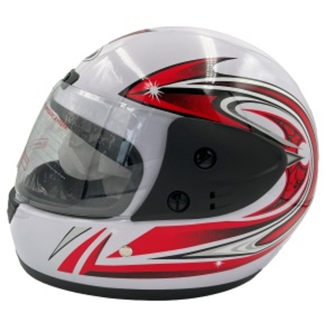 Мото шолом, закритий (L) AWN Helmet "109" білий глянцевий