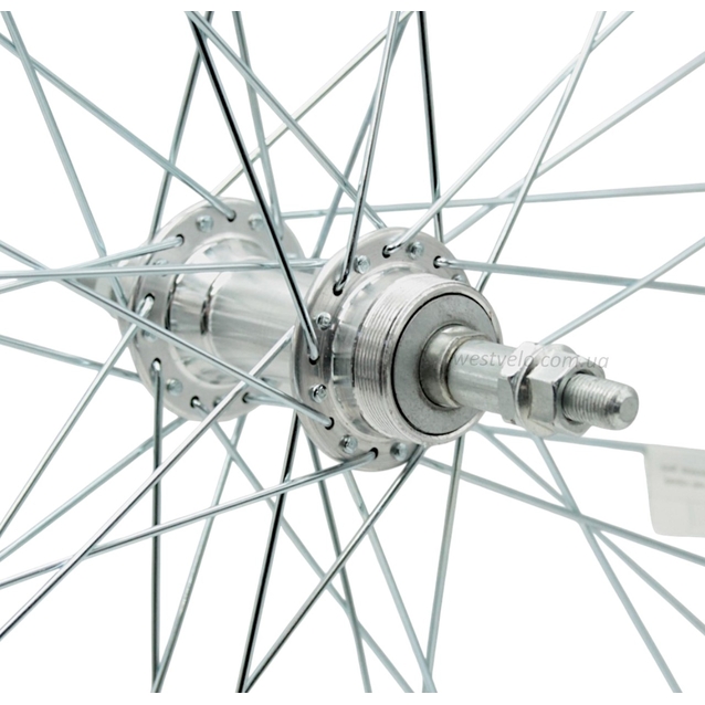Колесо 28-29 зад, обід 2-ний чорний дисковий, втулка AL. на віночках, диск різьба фото westvelo.com