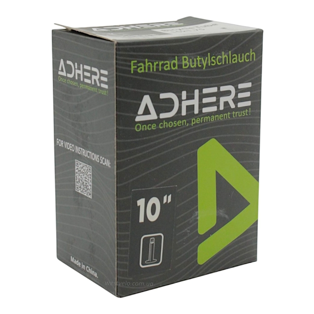 Камера 10 прямий ніпель AV 40mm ADHERE (1.75) фото westvelo.com