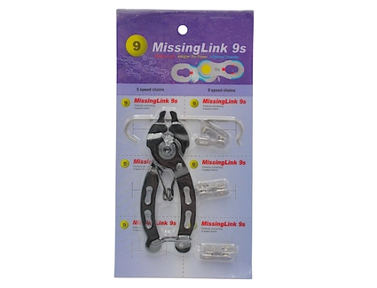 Знімач для зняття, установки замка ланцюга (на блістері) + 3 Замка ланцюга спорт 9s Missing Link
