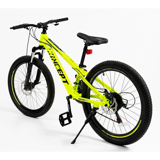 Велосипед 24 AL Corso «CONCEPT» CP-24074 алюміній 11", (к-т SHIMANO) жовтий фото westvelo.com