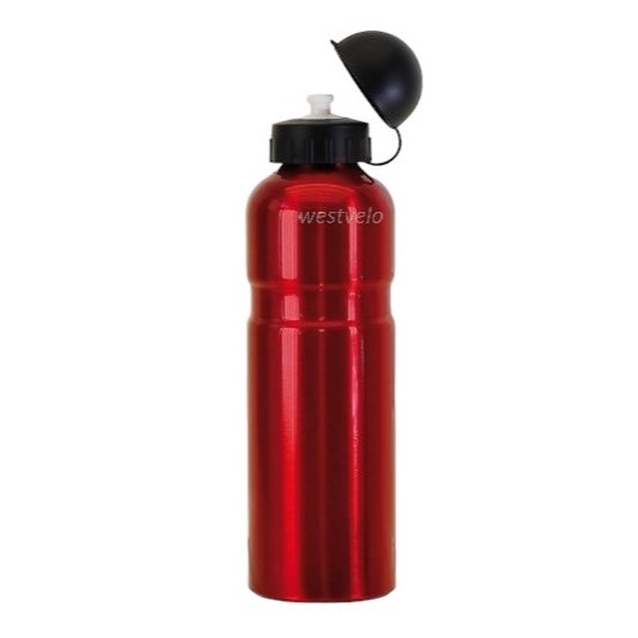 Фляга алюмінієва 750ml без кріплення червона фото westvelo.com