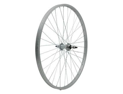 Колесо 26 зад, обід AL 1-ний сірий, вт. ST. на віночках