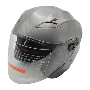 Мото шолом, відкритий (M 57-58) BLD-708 сірий глянець з відкидними окулярами