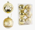 Новорічні прикраси .6 шт, кульки, D = 7,5 см, у слюді (C 67680) фото westvelo.com