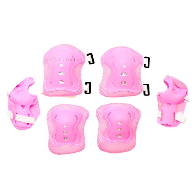 Комплект дитячого захисту у сітці 610, розовий фото westvelo.com