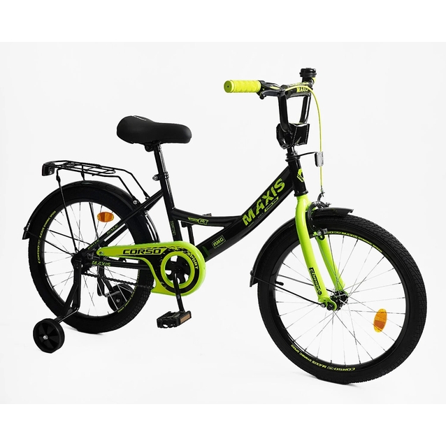 Дитячий велосипед 20 ST Corso «MAXIS» CL-20267 чорно-салатовий фото westvelo.com
