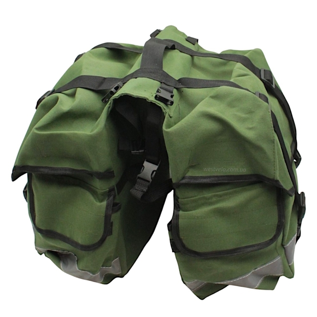 Сумка на багажник двостороння зелена фото westvelo.com