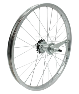 Колесо 20 зад, обід нікель, спиця 2мм, вт. Falcon + к-т.з фліпером.