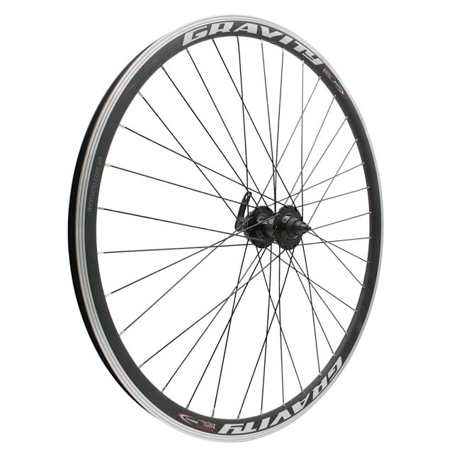 Колесо 28-29 перед, обід 2-ний чорний, втулка AL. NECO MS37F, диск 6 болтів,ексцентрик,чорна спиця фото westvelo.com