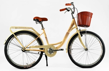 Міський велосипед 26 ST Corso «TRAVEL» TR-26578 сталь 16.5", бежево-золотий (+к/к/б)