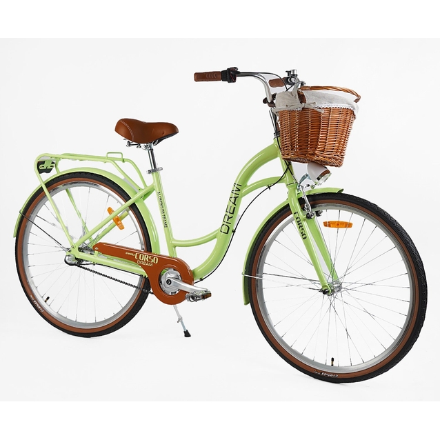 Міський велосипед 28 AL Corso «DREAM» DM-28064 алюміній 18", (к-т SHIMANO NEXUS) ПЛАНЕТАРНА втулка салатовий (+к/к/б) фото westvelo.com