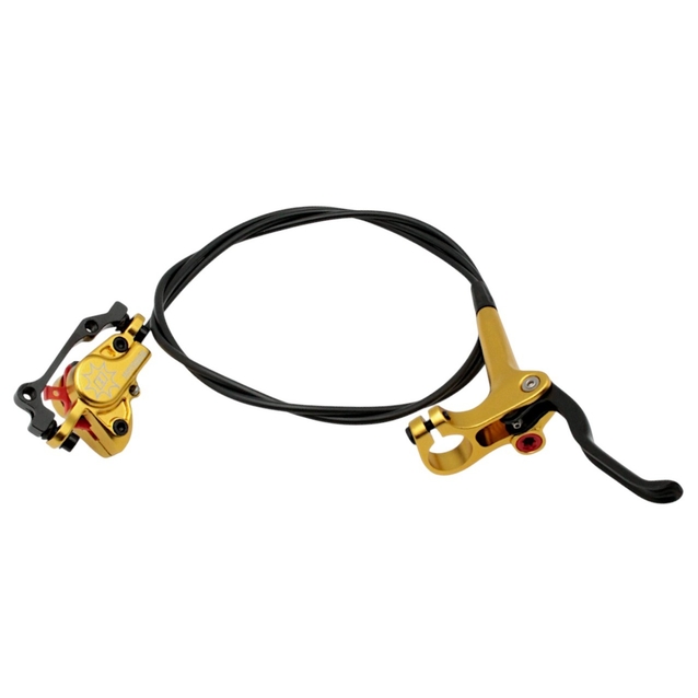 Гідравлічні гальма BLOOKE BL-M620 жовті (L-80mm 160/140)(L140mm 180/160) фото westvelo.com