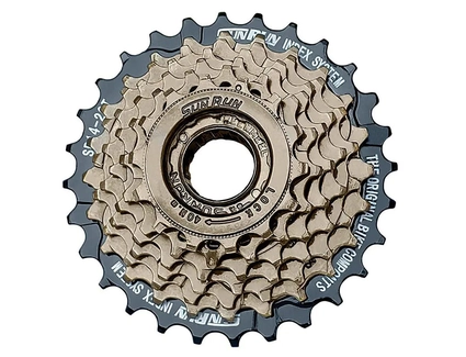 Зірка задня різьбова 7-рик SUNRUN коричнева (14-28T)