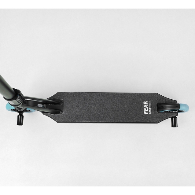 Самокат трюковий Best Scooter «FEAR» МТ-40488 чорно-блакитний, SCS-система, пеги, AL диск та дека, колеса PU Ø115mm, ширина керма - 58 см фото westvelo.com