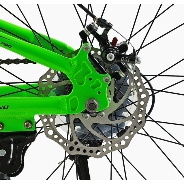 Велосипед 24 AL Corso «OPTIMA» TM-24355 алюміній 11", (к-т SHIMANO) салатово-помаранчевй фото westvelo.com