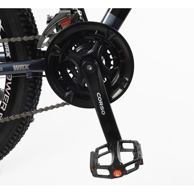 Велосипед 27.5 AL Corso «X-POWER» PW-30160 алюміній 17", (к-т SHIMANO) чорно-помаранчевий фото westvelo.com