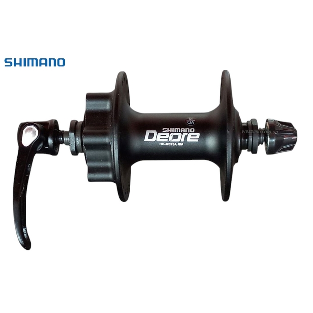 Втулка мтв передня SHIMANO DEORE FH-M525A, диск гальма 6 болтів, з ексцентриком